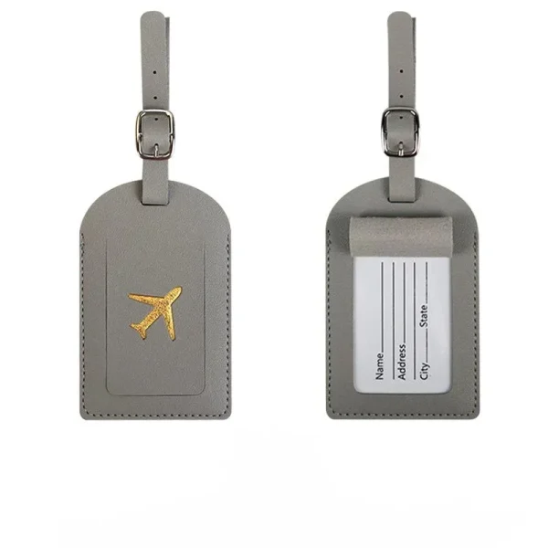 Stamped Leather Business Luggage Tag Suitcase Address Label Luggage Boarding Case Label Name ID Address Clip Travel Accessories - Image 33