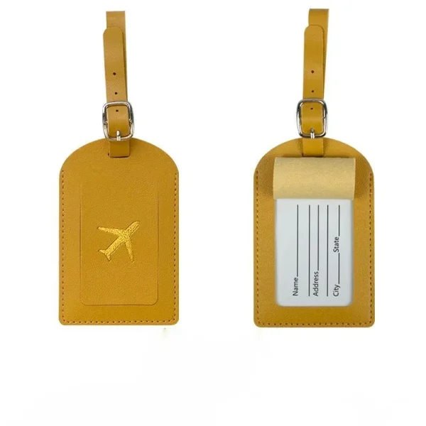 Stamped Leather Business Luggage Tag Suitcase Address Label Luggage Boarding Case Label Name ID Address Clip Travel Accessories - Image 27
