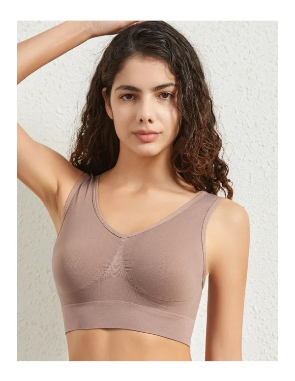 1pcs Women Sports Bra Large Size No Steel Ring Seamless Underwear Removable Chest Pad Runing Sport Yoga Vest Bras - Image 30