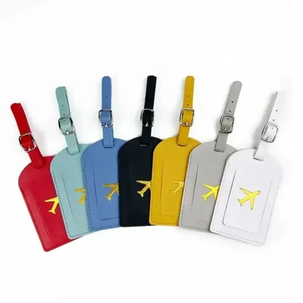 Stamped Leather Business Luggage Tag Suitcase Address Label Luggage Boarding Case Label Name ID Address Clip Travel Accessories - Image 4