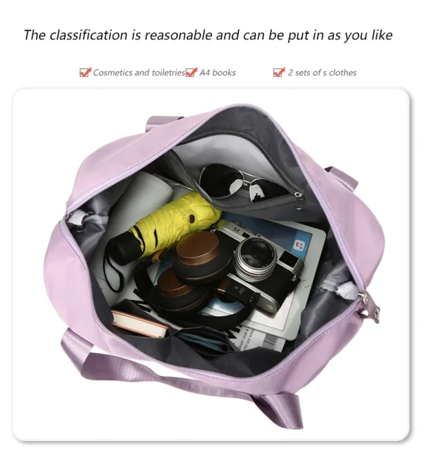 UNIXINU Carry On Travel Duffle Bag Nylon Waterproof Sports Gym Tote Bags for Women Large Capacity Storage Luggage Handbag - Image 16