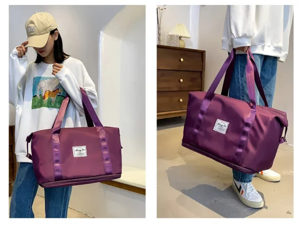 UNIXINU Carry On Travel Duffle Bag Nylon Waterproof Sports Gym Tote Bags for Women Large Capacity Storage Luggage Handbag - Image 30