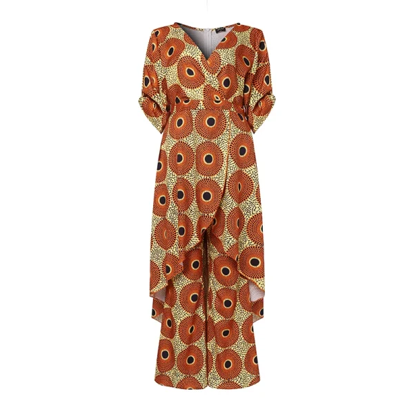 Plus Size 5XL VONDA Women Pants Sets 2025 Casual Printed Suits Vintage V Neck Half Sleeve Tops and Trousers Party Matching Sets - Image 14